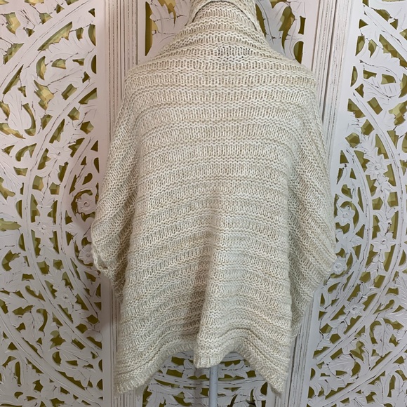 Madden Ivory Cowl Neck Poncho Sweater NWT - Picture 2 of 9